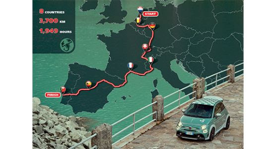 Ο γύρος της Δυτικής Ευρώπης σε 1.949 ώρες με το συλλεκτικό Abarth 695 70° Anniversario!