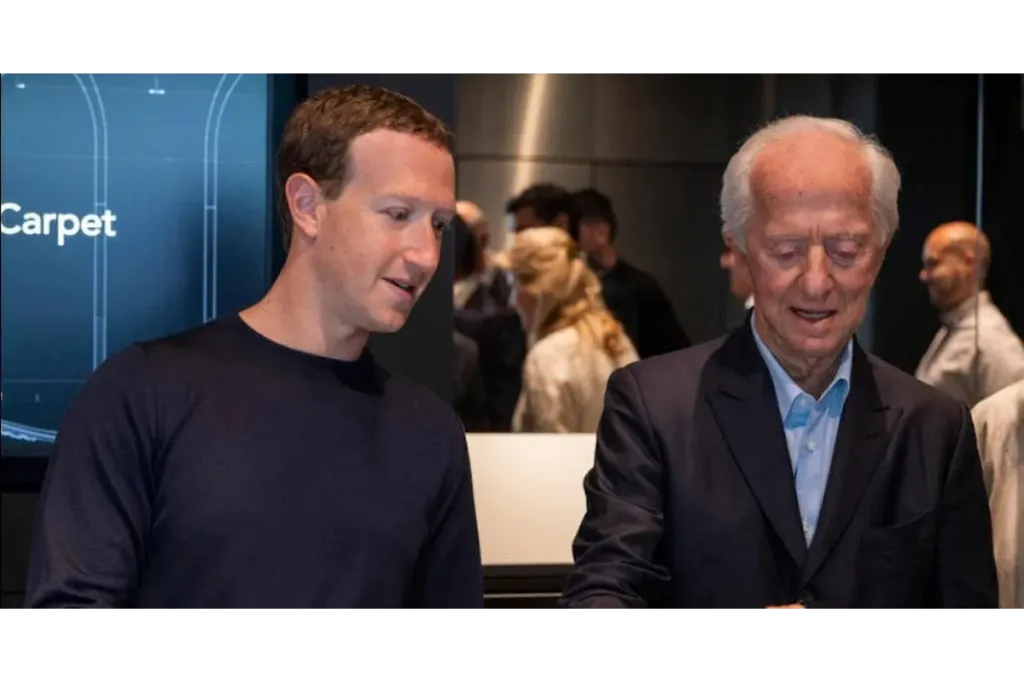 Zuckerberg a Milano con Del Vecchio (Luxottica) per i nuovi occhiali intelligenti
