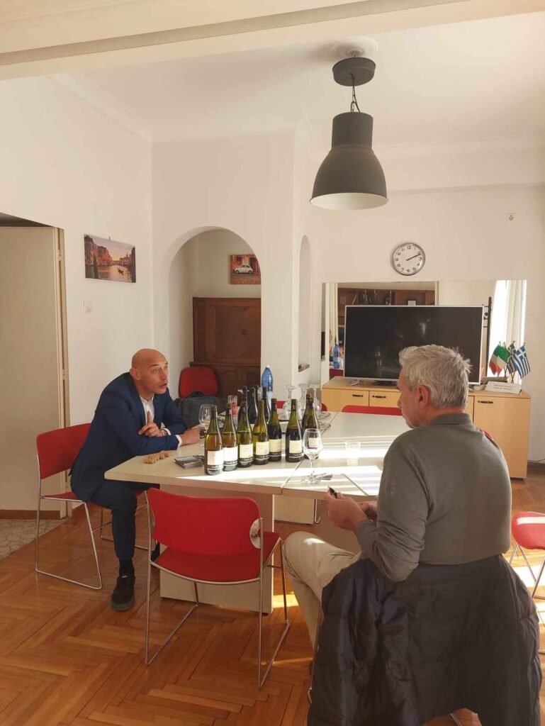 Workshop με το ιταλικό οινοποιείο CLAUDIO MARIOTTO στα γραφεία του Έλληνο-Ιταλικού Επιμελητηρίου Αθήνας.