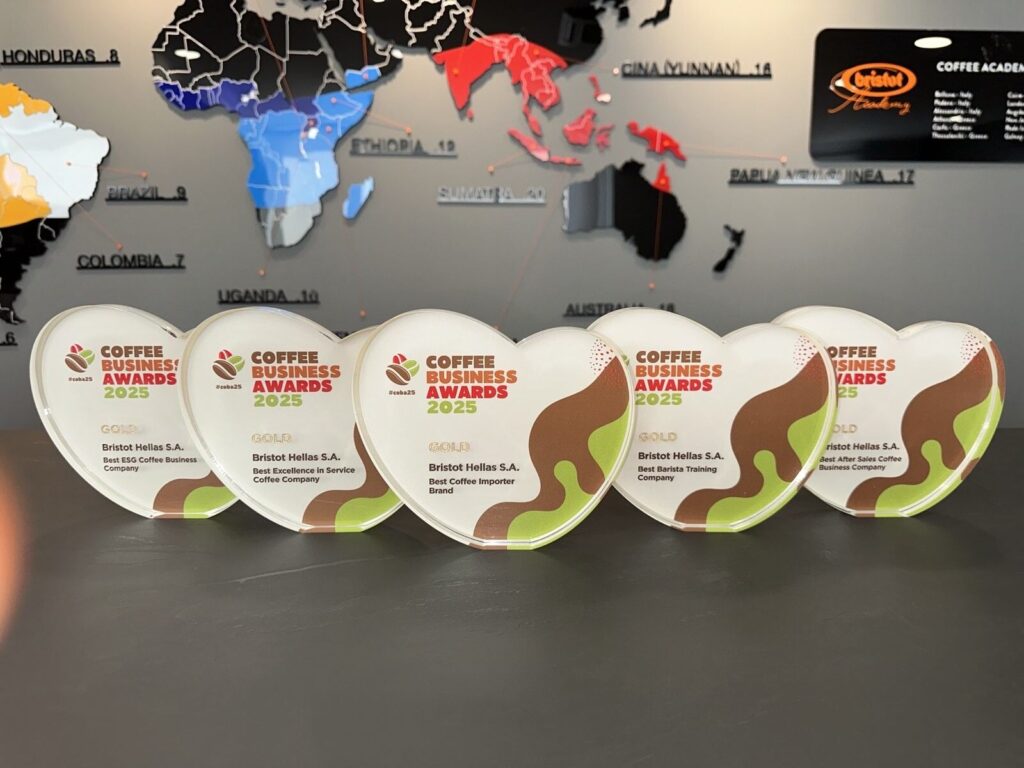 5 Χρυσά Βραβεία για την  Bristot Hellas Α.Ε. στα Coffee Business Awards 2025